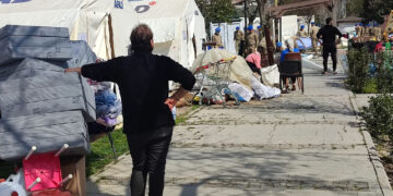 Turkish authorities evacuate aid site for earthquake victims