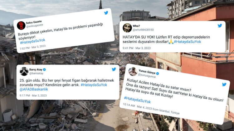 Earthquake survivors in Turkey suffer from lack of clean water