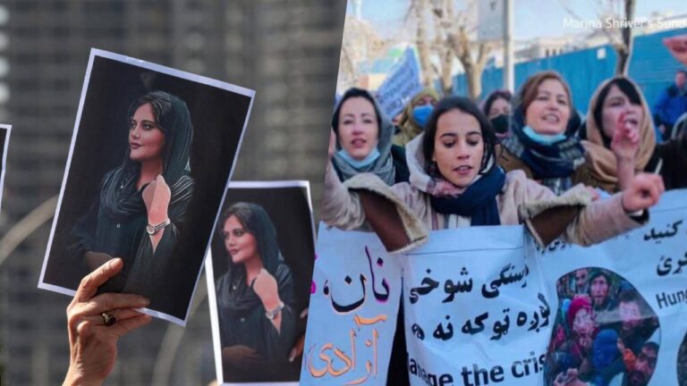 Middle Eastern women stand against conservative regimes