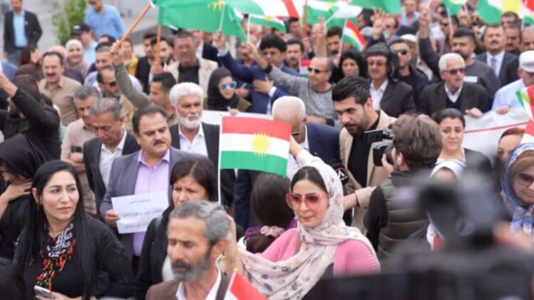 Protesters condemn Turkey in Iraqi Kurdistan’s Sulaymaniyah over airport attack