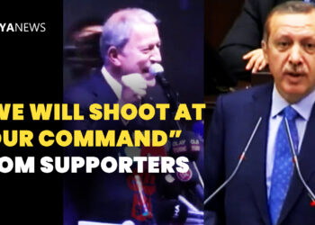 Turkish Defence Minister encourages chants of “We will shoot at your command” from supporters