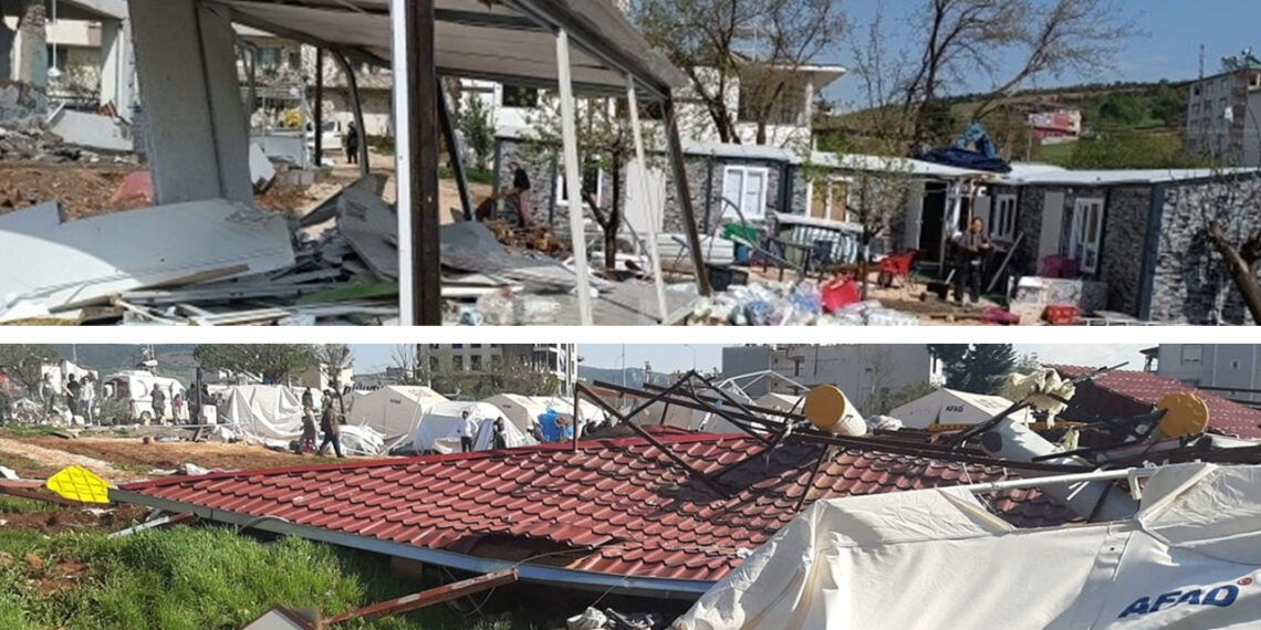 Storms kill at least two in quake-hit southern Turkey