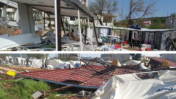 Storms kill at least two in quake-hit southern Turkey