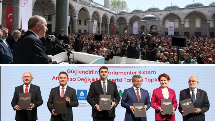 Erdoğan targets opposition at campaign speech in Istanbul’s Blue Mosque