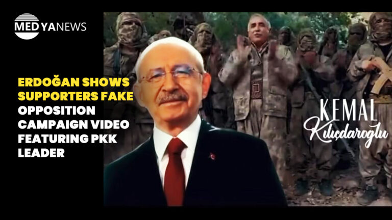 Erdoğan shows supporters fake opposition campaign video featuring PKK leader