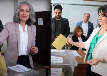 HDP and Green Left Party officials cast their votes in Turkish elections