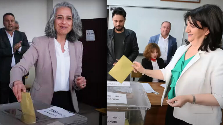 HDP and Green Left Party officials cast their votes in Turkish elections