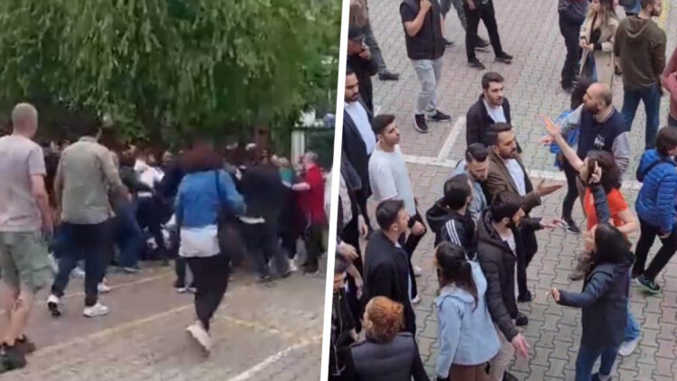 Reports of pro-government groups crowding polling stations as Turkey’s voting window closes