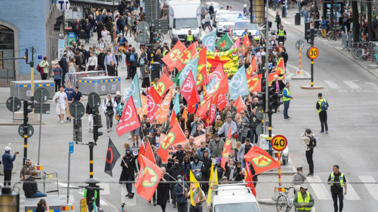 Protesters rally in Stockholm against Sweden’s NATO accession, new anti-terror law