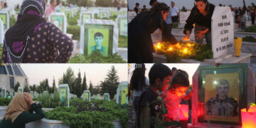 Kurds in northern Syria pay tribute to fallen on Eid al-Adha
