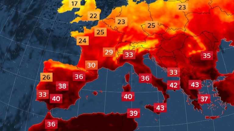Hottest place in Europe last week.