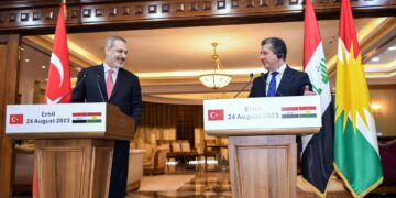 Drone strikes mark Turkish foreign minister’s visit in Iraqi Kurdistan