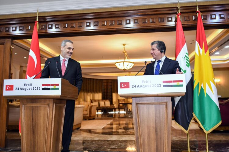 Drone strikes mark Turkish foreign minister’s visit in Iraqi Kurdistan