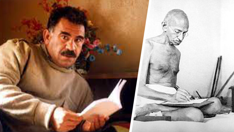 Non-violence, women’s liberation, democratic confederalism: Imaginary conversation between Öcalan, Gandhi