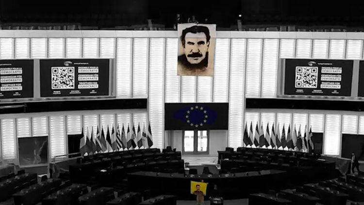Simultaneous protests at three European bodies for Abdullah Öcalan