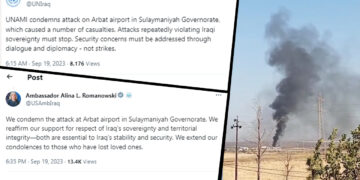 US Embassy reacts to Sulaymaniyah attack