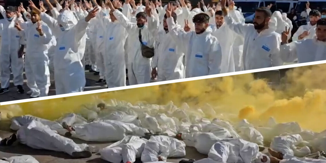 Kurdish youth in Germany protest alleged chemical weapon use by Turkey, demand Öcalan’s freedom