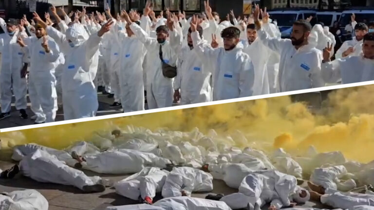 Kurdish youth in Germany protest alleged chemical weapon use by Turkey, demand Öcalan’s freedom