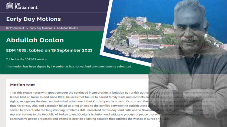Turkey’s isolation of Abdullah Öcalan motioned for UK parliamentary agenda