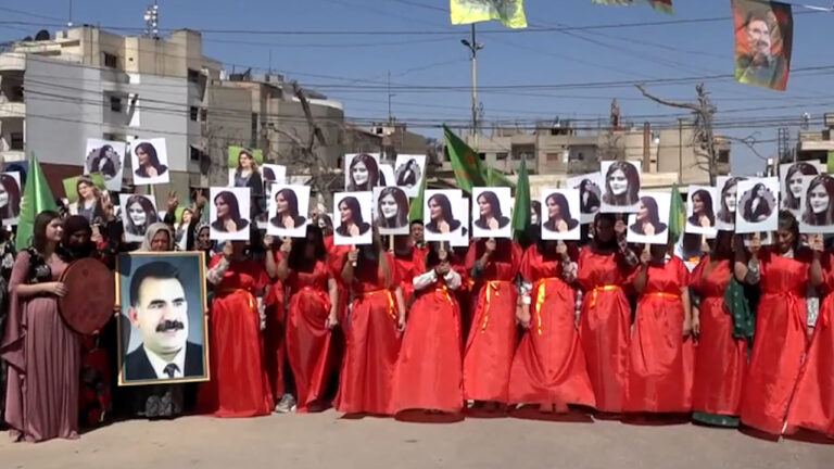 Syrian Kurdish women stand in solidarity with Iranian sisters