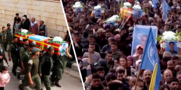Thousands mourn fallen Asayish members amid Turkish bombardment of North and East Syria