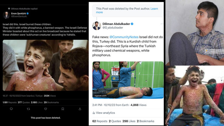 Tweet falsely attributing phosphorus injuries to Israeli action deleted by Turkish journalist