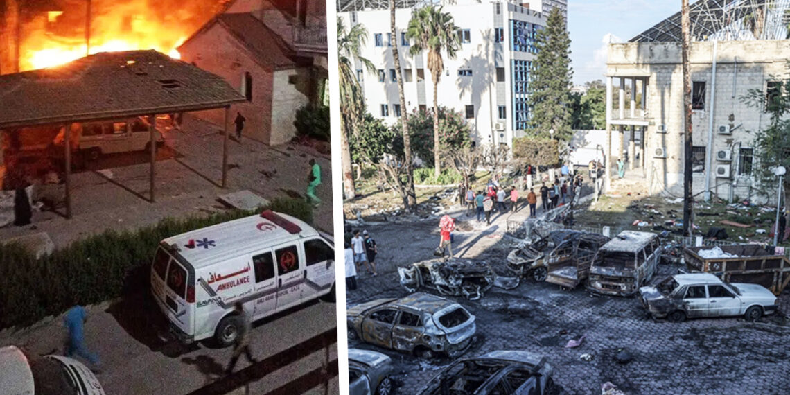 International outrage mounts over Gaza hospital strike killing hundreds