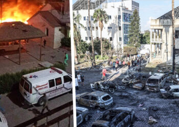 International outrage mounts over Gaza hospital strike killing hundreds
