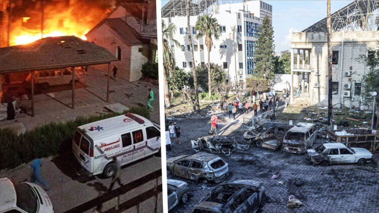 International outrage mounts over Gaza hospital strike killing hundreds