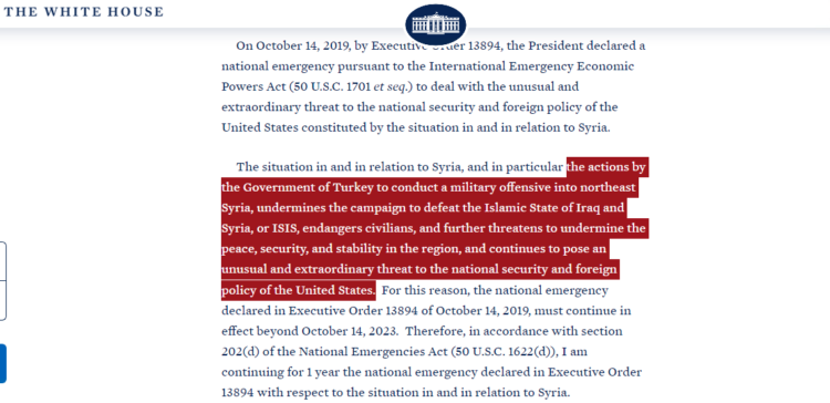 US labels Turkey’s actions in Syria as major threat to national security, regional stability