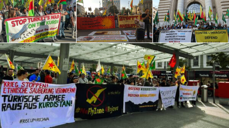 European cities unite against Turkish aggression in North and East Syria