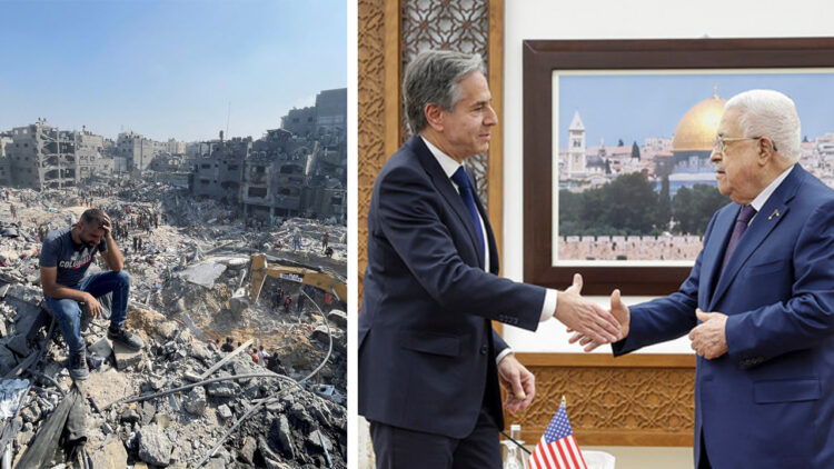 Blinken meets Abbas, Israel targets refugee camp, child deaths exceed 4,000