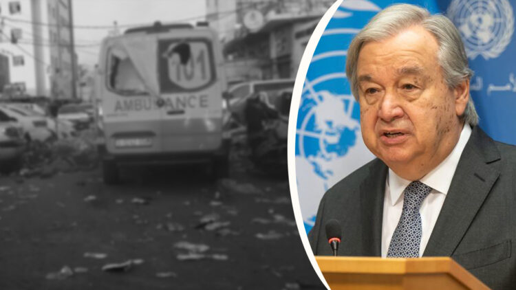 Israeli airstrike on Gaza ambulance draws strong condemnation from UN Chief