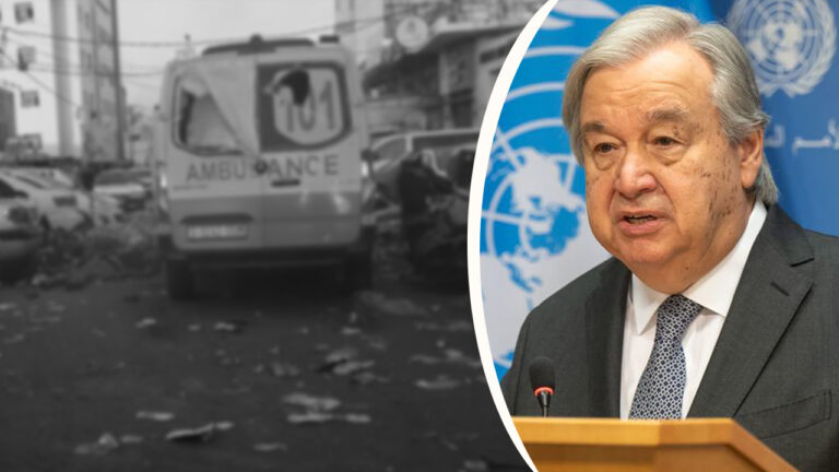 Israeli airstrike on Gaza ambulance draws strong condemnation from UN Chief