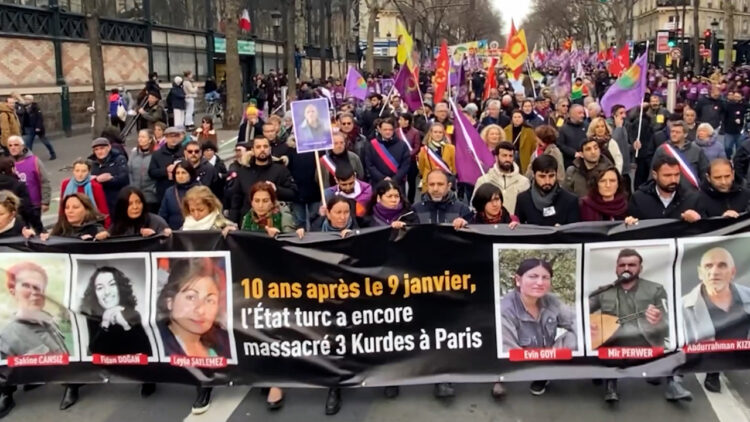 Kurdish community remembers victims of Paris shooting, march to demand justice
