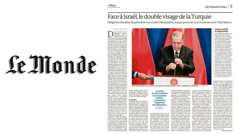 Le Monde sheds light on Erdoğan’s ‘dual face against Israel’