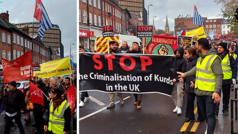 Protests in London against police raid on Kurdish Community Centre