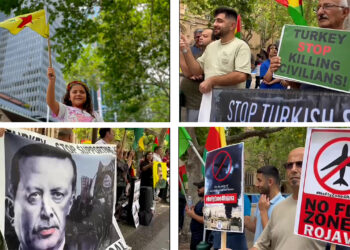 Sydney rally denounces Turkish bombing of autonomous Syrian regions