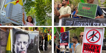 Sydney rally denounces Turkish bombing of autonomous Syrian regions