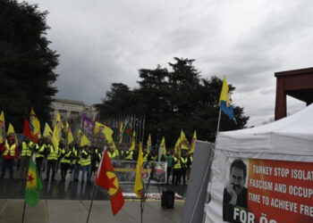 Protesters demand freedom for Abdullah Öcalan outside UN office
