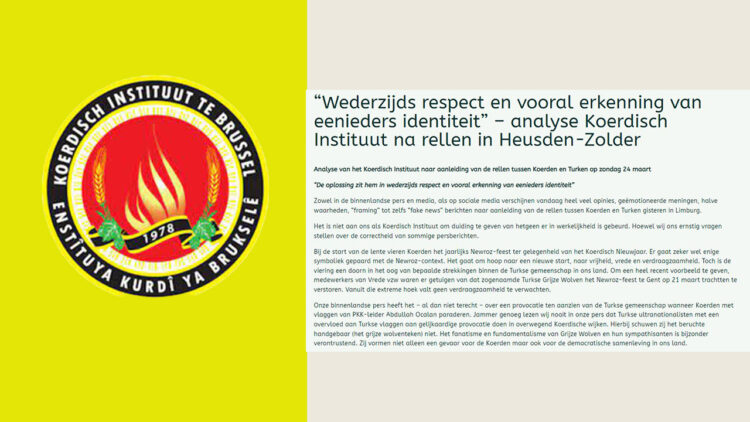 Mutual respect, identity recognition central to resolving Kurdish-Turkish clashes: Belgium’s Kurdish Institute