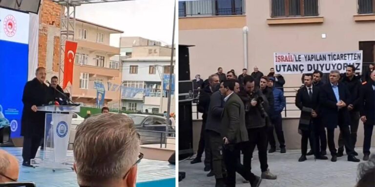 Three detained for protesting Turkey-Israel trade ties