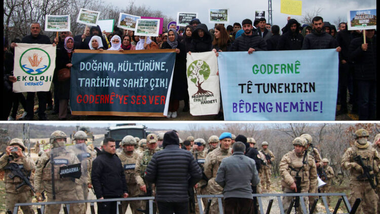 Turkish gendarmerie prevents environmental activists from entering Godernê valley