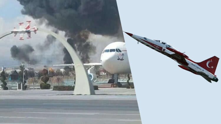 Jet crashes during training exercise in Turkey, killing soldier at crash site