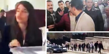 Military-aged men queuing to vote in Kurdish-majority areas of Turkey spark allegations of election fraud