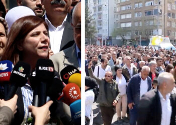 Turkey’s largest Kurdish-majority city marches in support of elected co-mayors