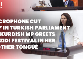 Microphone cut off in Turkish parliament as Kurdish MP greets Yazidi festival in her mother tongue
