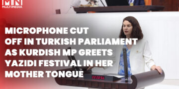 Microphone cut off in Turkish parliament as Kurdish MP greets Yazidi festival in her mother tongue