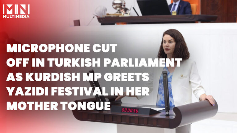 Microphone cut off in Turkish parliament as Kurdish MP greets Yazidi festival in her mother tongue