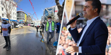 Newly confirmed mayor Abdullah Zeydan thanks supporters in Van, Turkey